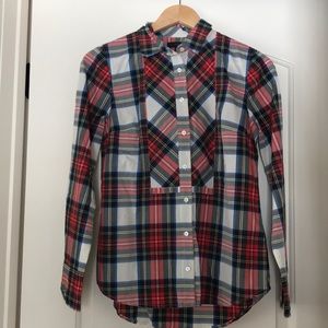 J. Crew Festive Plaid Button-Up
